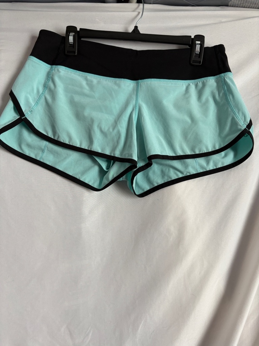 lululemon athletica Aqua Performance Running Shorts with Black Trim